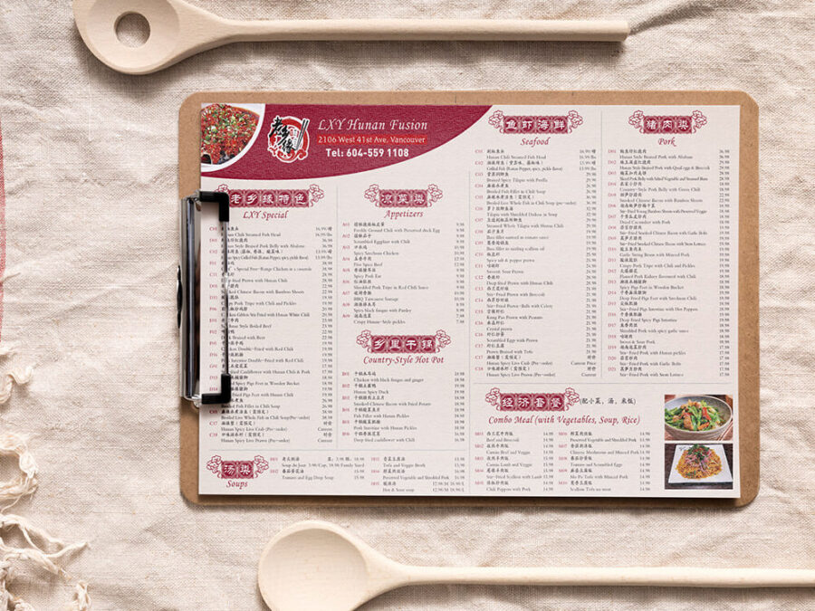 Takeout Menu(Color)